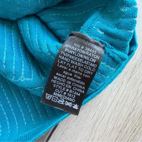 WOWCOUTURE Y2K teal blue one-shoulder full sequin dress - Picture 4 of 5